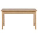 Vermes 55-inch 3-drawer Writing Desk with Power Outlet Light Ash