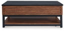 Kallari - Lift Top Cocktail Table - Warm Brown / Black by Unique Piece Furniture
