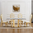 Marble Dining Table for 6 People