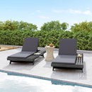 Lounge Chaise Set in Acacia Wood