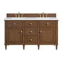 James Martin Lorelai 60" Double Bathroom Vanity, Mid-Century Walnut