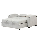 Pull Out Loveseat Sofa With Adjsutable Backrest, 2 Pillows, Cup Holders, USB Ports For Living Room by HouseOfZazla