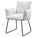 Ackland Upholstered Dining Arm Chair Light Grey (Set of 2)