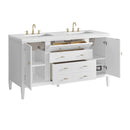 James Martin Myrrin 60" Double Bathroom Vanity, Bright White