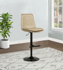 Eldridge Faux Leather Upholstered Adjustable Bar Stool Tan