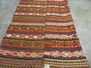 6' X 10' Antique 1930 Turkish Jajim Kilim Handmade Flat Weave Wool Rug Veg Dye