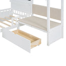 House Bed With Upholstered Sofa, Wireless Charging Station, Shelves And 2 Drawers by HouseOfZazla