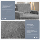 Oversized Chaise Lounge Indoor Rabbit Fur Sofa Bed With Storage Ottoman And Armrests Cup Holders With Deep Seat by HouseOfZazla
