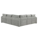 4-Seat L-shaped Modular Sofa with Thick Backrest and Seat Cushions, Suitable for Living Rooms, Offices