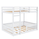Stylish Bunk Bed With Ladder And Guardrails