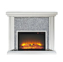 Noralie Mirrored & Faux Diamonds Fireplace by HouseOfZazla