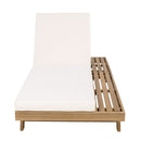 Lounge Chaise Set, Space Available On One Side, Acacia Solid Wood In by HouseOfZazla