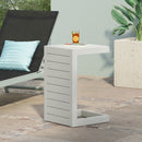Aluminum Outdoor C-Shaped Side Table for Patio by HouseOfZazla
