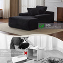 Oversized Chaise Lounge Chair Cozy Cloud Couch With 3 Throw Pillows And Wide Armrest by HouseOfZazla