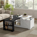 Farmhouse Lift Top Coffee Table With Barn Doors