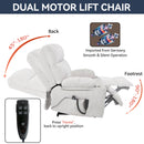 Beige Dual Motor Infinite Position Power Lift Recliner Chair