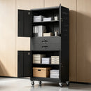 Metal Storage Cabinet with Two Drawers and Locking Doors by HouseOfZazla