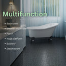 Interlocking Deck Tiles Plastic Waterproof Outdoor All Weather Anti-Slip Bathroom Shower Balcony Porch Strong Weight Capacity Upto 440 Lbs, Pebble Stone Pattern by HouseOfZazla