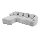 Modular L-Shape Sectional Sofa With Curved Chaise by HouseOfZazla