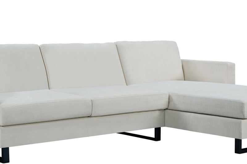 Walker Edison | Linen Sectional Sofa with Chaise