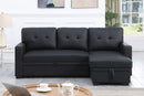 Upholstered Pull Out Sectional Sofa With Chaise by HouseOfZazla
