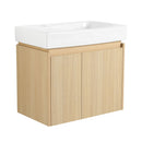 Modern Bathroom Vanity With Ceramic Basin, Wall Mounted Floating Sink Combo, Storage Cabinet by Unique Piece Furniture