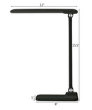 Brilli 15"H Bright-Clean Antimicrobial LED Desk Lamp Matte Black Finish with Wireless Charging by LampsUSA