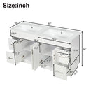 Bathroom Vanity With 2 Doors, 2 Drawers, Adjustable Shelf, Hidden Slides & Soft Close Hinges