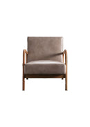 Classic Mid-Century Modern Accent Chairs, Open Framed Armchair With Cushioning by HouseOfZazla