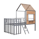 Loft Bed With Roof, Window, Guardrail, Ladder by Unique Piece Furniture