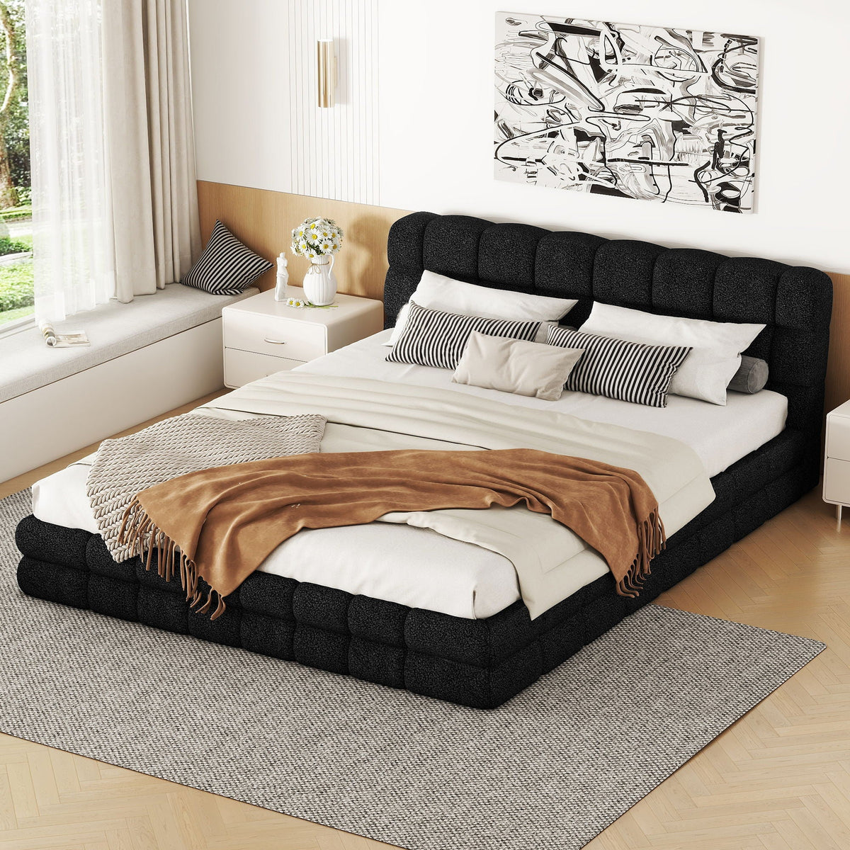 Upholstered Platform Bed With Headboard, photo 17 of 21