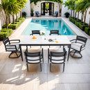 Modern 7PC Outdoor Patio Aluminum Dining Set