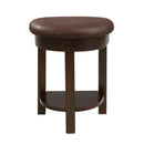 4 Piece Bar Table Set with3 PU Upholstered Bar Stools, Breakfast Table with 3 Padded Stools Solid Wood Counter Height Dining Table Set for Living Room, Dining Room. Espresso by Montret