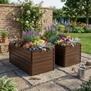 2-Pack 74.6"x35.4"x25" Raised Garden Bed Kit, Metal Elevated Planter Box by HouseOfZazla