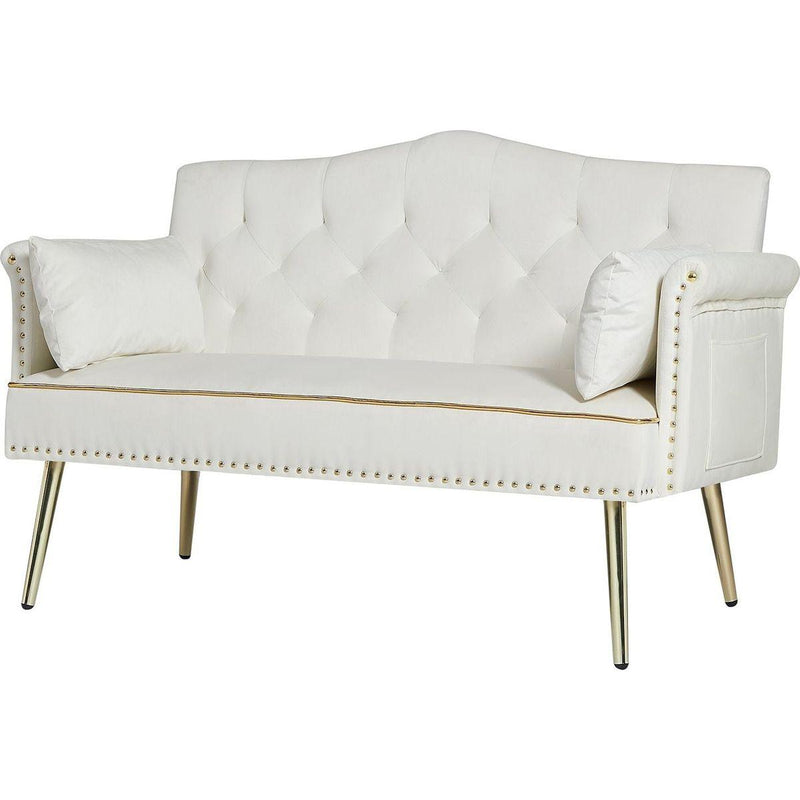 CREAM WHITE 2 SEATER SOFA
