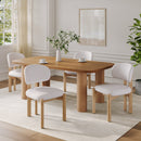 Beige Upholstered Scandinavian Dining Chair