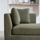 77.95'' Wide Modern Double-Sided Upholstered Chaise Lounge Indoor,Chenille Fabric Sleeper Sofa Couch With 4 Throw Pillows, Daybed with Rubberwood Legs For Living Room, Bedroom, Apartment,Green