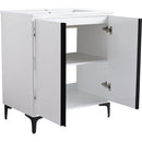 30" Freestanding Bathroom Vanity With Ceramic Sink-BVB06730WH-