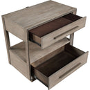 Prescott - 2 Drawers Nightstand With Open Shelf - Taupe by HouseOfZazla