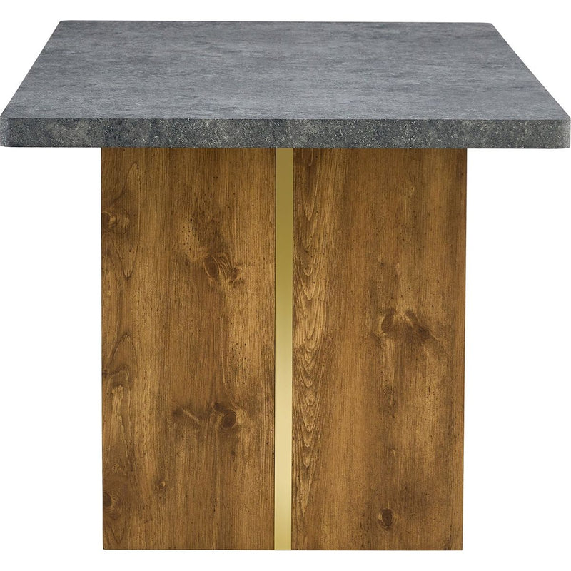 Table and chair set.Cozy Modern MDF Dining Set -67'x35.4' with 4 Gray  Artificial Leather Chairs With Curved Widened Cushion Design.Suitable for restaurants, kitchens, dining rooms,etc.