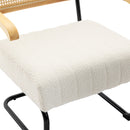 Accent Chair - Modern Industrial Slant Armchair with Metal Frame - Premium High Density Soft Single chair for Living Room Bedroom