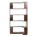 Ox Blood - Red 90Cm L-Shaped Freestanding Corner Bookshelf With Anti Tip Safety, Storage Cabinet For Living Room - Ox Blood Red by HouseOfZazla
