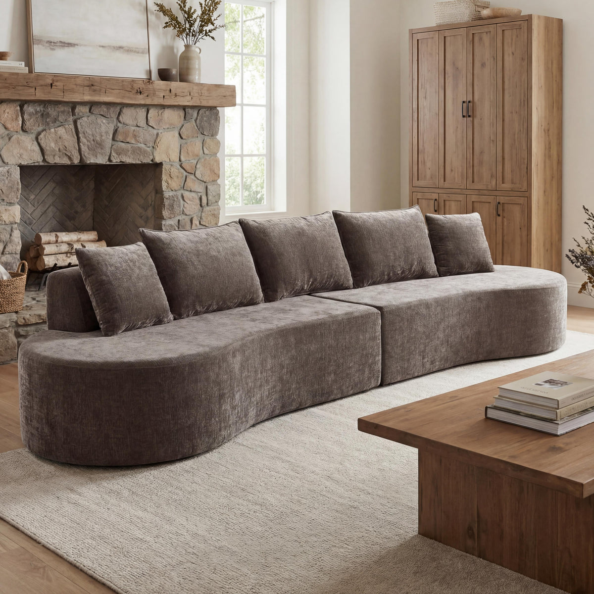 138.6" Modern Curved Modular Sectional Sofa, photo 3 of 10