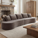 138.6" Modern Curved Modular Sectional Sofa