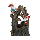 Decorative Woodland Gnome Water Fountain With LED Light - Brown by HouseOfZazla
