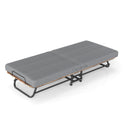 Portable Folding Bed With Memory Foam Mattress, Lockable - Gray by HouseOfZazla