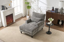 Modern Grey Upholstered Chaise Lounge Sofa Recliner by HouseOfZazla