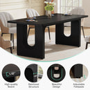 Rectangular Dining Table For 6 - 8 People With Pedestal Base by HouseOfZazla