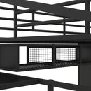 Full Size Loft Bed With Desk Set And Wardrobe - Black by HouseOfZazla
