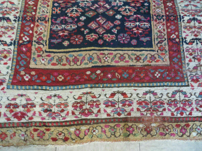 4' X11' Antique Handmade Turkish Anatolian Wool Corridor Kalegy Runner Rug